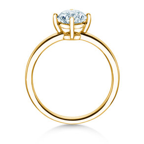 Verlobungsring Compass in 9K Gelbgold mit Diamant 1,00ct H/SI