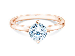 Verlobungsring Compass in 14K Roségold mit Diamant 0,25ct H/SI