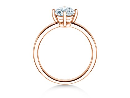 Verlobungsring Compass in 14K Roségold mit Diamant 0,25ct H/SI