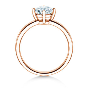 Verlobungsring Compass in 14K Roségold mit Diamant 0,25ct H/SI