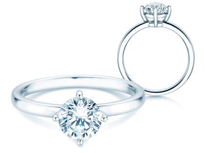 Verlobungsring Compass in 14K Weißgold mit Diamant 1,00ct D/IF