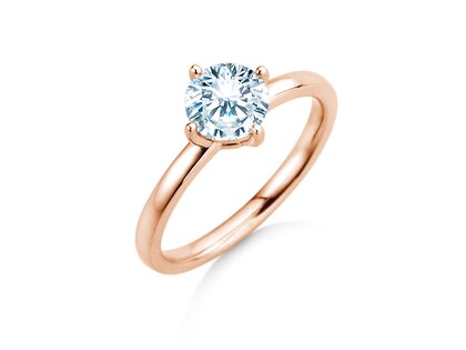 Verlobungsring Compass in 14K Roségold mit Diamant 0,25ct H/SI
