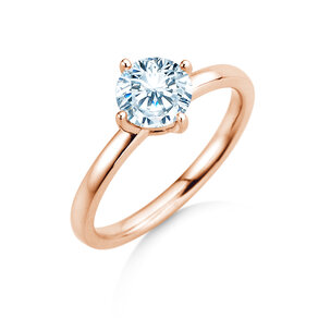Verlobungsring Compass in 14K Roségold mit Diamant 0,25ct H/SI
