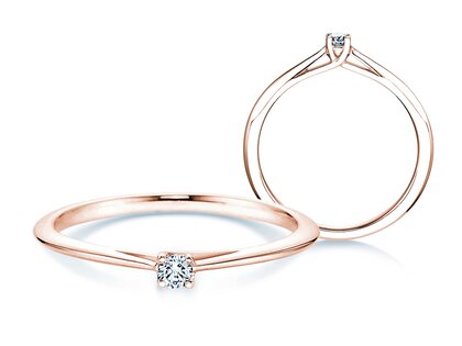 Verlobungsring Delight in 9K Roségold mit Diamant 0,05ct G/SI