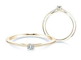 Verlobungsring Delight in 14K Gelbgold mit Diamant 0,07ct G/SI