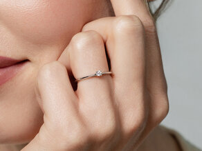 Verlobungsring Delight in Silber 925/- mit Diamant 0,05ct G/SI