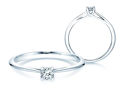Verlobungsring Delight in 14K Weißgold mit Diamant 0,15ct G/SI