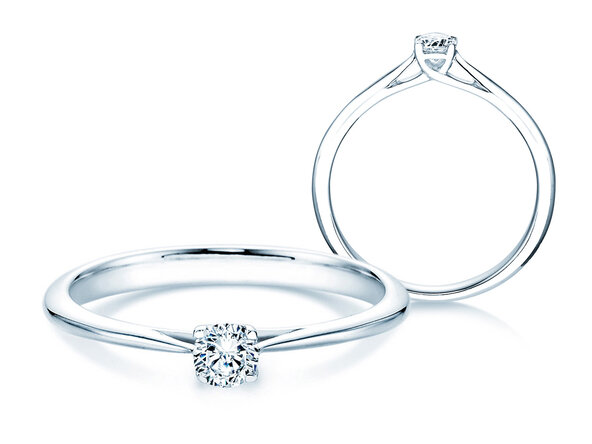 Verlobungsring Delight in 18K Weißgold mit Diamant 0,20ct G/SI