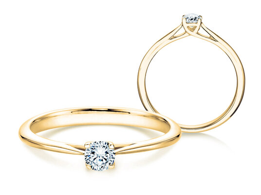 Verlobungsring Delight in 14K Gelbgold mit Diamant 0,05ct H/SI