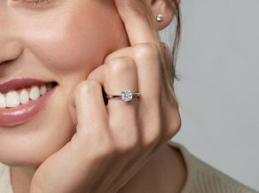 Verlobungsring Delight in 18K Roségold mit Diamant 1,00ct H/SI