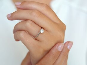 Verlobungsring Delight in 14K Weißgold mit Diamant 0,50ct H/SI