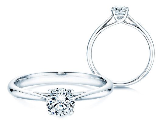 Verlobungsring Delight in 14K Weißgold mit Diamant 0,50ct H/SI