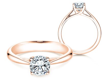 Verlobungsring Delight in 18K Roségold mit Diamant 1,00ct H/SI