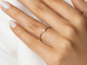 Verlobungsring Devotion in Silber 925/- mit Diamant 0,05ct D/IF
