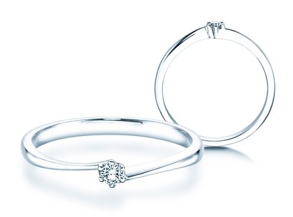 Verlobungsring Devotion in 14K Weißgold mit Diamant 0,07ct G/SI
