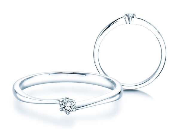Verlobungsring Devotion in Silber 925/- mit Diamant 0,07ct G/SI