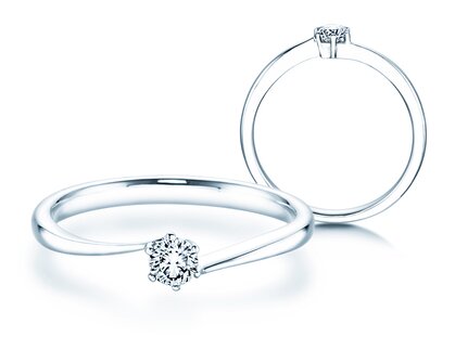 Verlobungsring Devotion in Silber 925/- mit Diamant 0,15ct G/SI