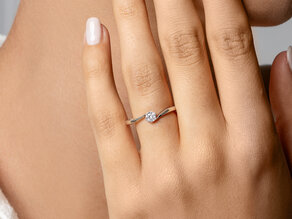 Verlobungsring Devotion in 14K Weißgold mit Diamant 0,20ct D/IF