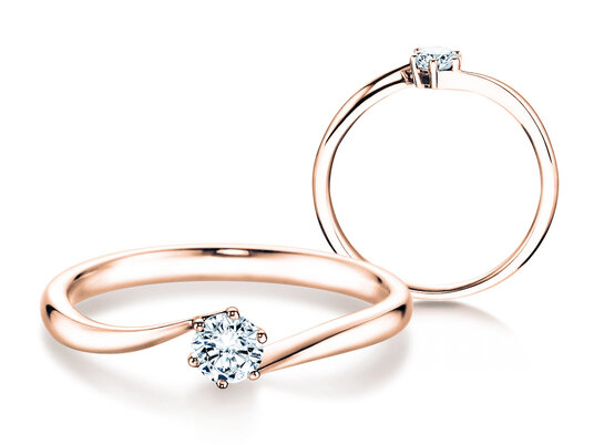 Verlobungsring Devotion in 9K Weißgold mit Diamant 1,00ct H/SI