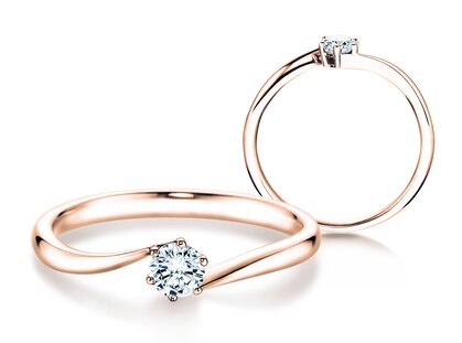 Verlobungsring Devotion in 18K Roségold mit Diamant 0,50ct G/SI