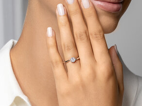 Verlobungsring Devotion in 18K Gelbgold mit Diamant 0,50ct H/SI