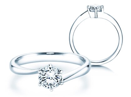 Verlobungsring Devotion in 14K Weißgold mit Labordiamant 0,75ct D/IF