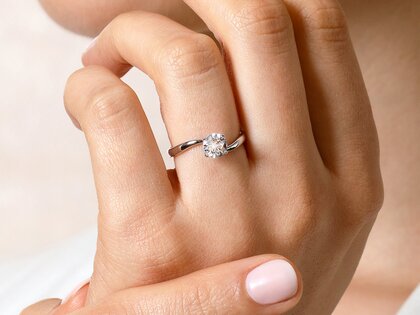 Verlobungsring Devour in 9K Roségold mit Diamant 1,00ct H/SI
