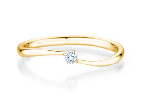 Verlobungsring Devour in 14K Gelbgold mit Diamant 0,05ct H/SI