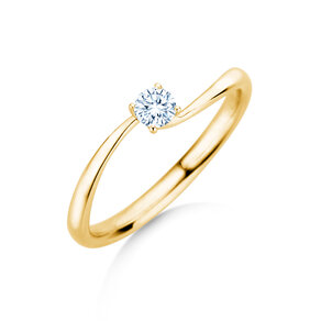 Verlobungsring Devour in 14K Gelbgold mit Labordiamant 0,15ct E/VS