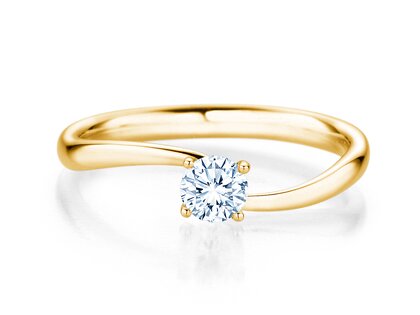 Verlobungsring Devour in 9K Gelbgold mit Diamant 0,25ct H/SI
