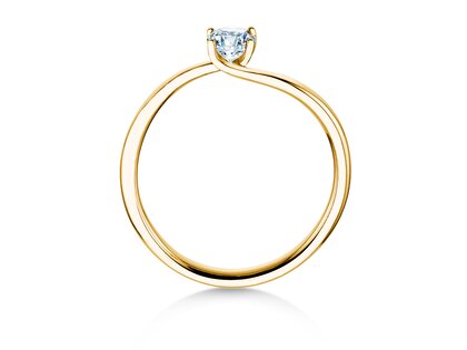 Verlobungsring Devour in 9K Gelbgold mit Diamant 0,25ct H/SI