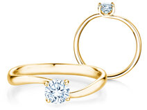 Verlobungsring Devour in 18K Gelbgold mit Diamant 0,50ct G/SI
