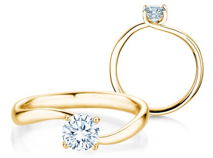 Verlobungsring Devour in 14K Gelbgold mit Labordiamant 0,75ct E/VS