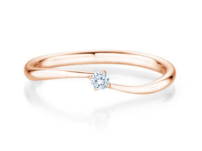 Verlobungsring Devour in 9K Roségold mit Diamant 0,05ct G/SI