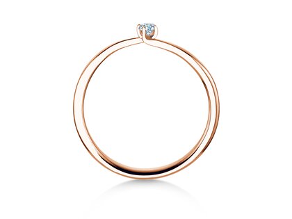 Verlobungsring Devour in 9K Roségold mit Diamant 0,05ct G/SI