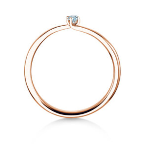 Verlobungsring Devour in 9K Roségold mit Diamant 0,05ct G/SI