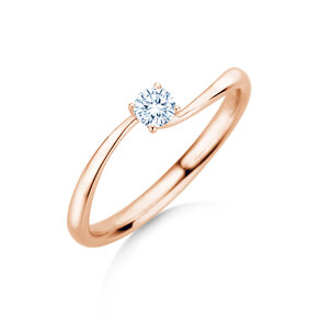 Verlobungsring Devour in 9K Roségold mit Labordiamant 0,15ct E/VS