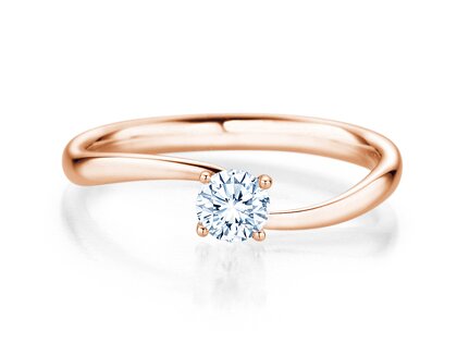 Verlobungsring Devour in 14K Roségold mit Diamant 0,25ct H/SI