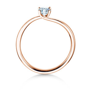 Verlobungsring Devour in 14K Roségold mit Diamant 0,25ct H/SI