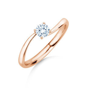 Verlobungsring Devour in 14K Roségold mit Diamant 0,25ct H/SI