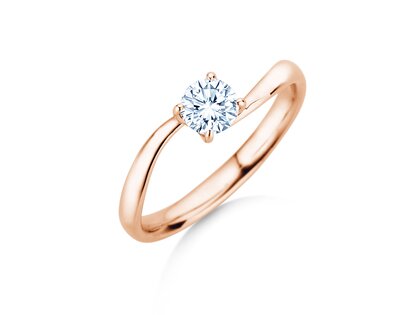 Verlobungsring Devour in 14K Roségold mit Diamant 0,50ct H/SI