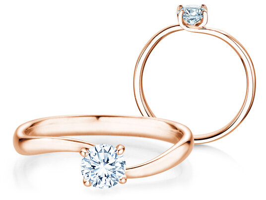 Verlobungsring Devour in 9K Weißgold mit Diamant 0,50ct H/SI