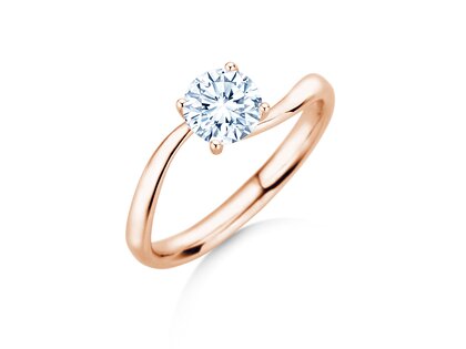 Verlobungsring Devour in 9K Roségold mit Diamant 1,00ct H/SI