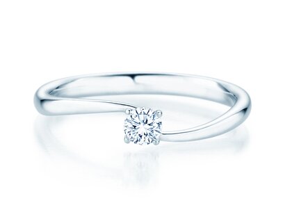 Verlobungsring Devour in Silber 925/- mit Diamant 0,15ct G/SI