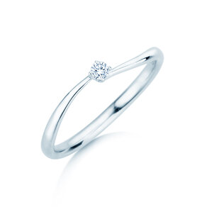 Verlobungsring Devour in 14K Weißgold mit Diamant 0,05ct H/SI