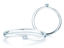 Verlobungsring Devour in Silber 925/- mit Diamant 0,07ct G/SI