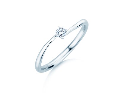Verlobungsring Devour in Silber 925/- mit Diamant 0,10ct G/SI