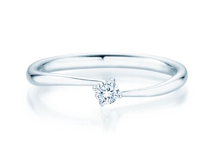 Verlobungsring Devour in Silber 925/- mit Diamant 0,10ct G/SI
