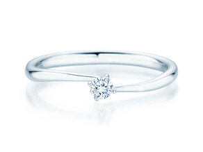 Verlobungsring Devour in Silber 925/- mit Diamant 0,10ct G/SI