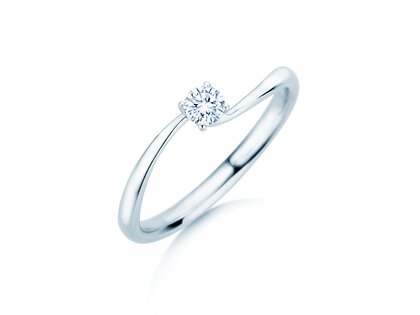 Verlobungsring Devour in Silber 925/- mit Diamant 0,15ct G/SI